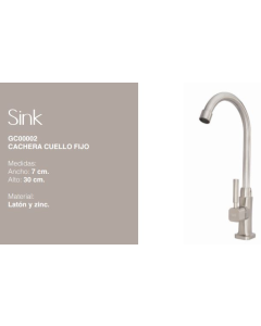 CACHERA SINK TIPO BAR CUELLO FIJO #GC00002