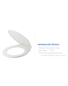 ASIENTO INODORO ECOLINE BLANCO INCESA
