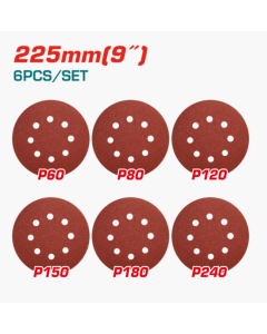 LIJA DISCO TOTAL CONVELCRO 9"  6PCS TAC732251