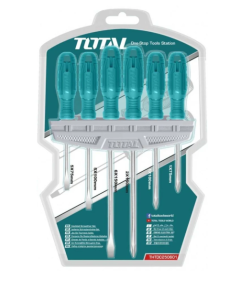 JUEGO DESTORNILLADOR TOTAL 6 PZS ELECTRICISTA THTDC250601