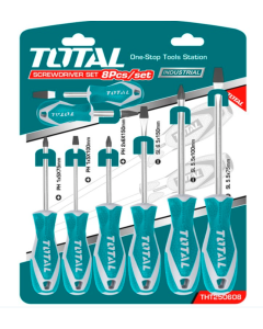 JUEGO DESTORNILLADOR TOTAL 8 PZS THT250608