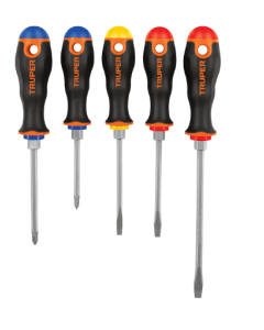 JUEGO DESTORNILLADOR TRUPER 5PZS BICOLOR #14138