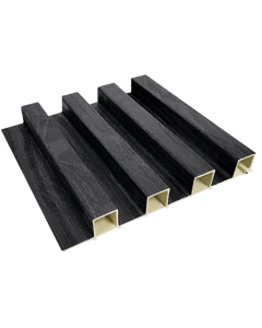 TABLILLA DECORATIVA WPC 3 CANALES NEGRO 2.3 X 16 X 290CM 0.464 M2 #02163175100