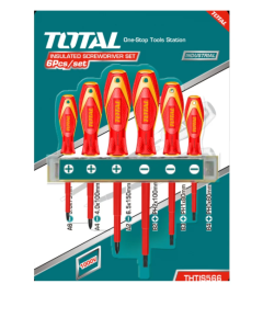 JUEGO DESTORNILLADOR TOTAL 6 PZS ELECTRICISTA THTIS566-1000V