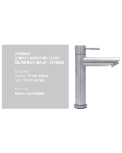LLAVE LAVATORIO. LUVIC GG00005 CILINDRICA BAJA