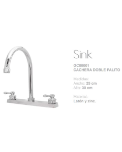 CACHERA SINK DOBLE PALITO GC00001