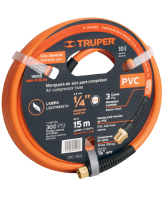 MANGUERA COMPRESOR 1/4X15MTS MAN-PI-15-1/4 #19015 TRUPER