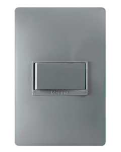 APAGADOR BTICINO SENCILLO UNIPOLAR LUZICA 15A GRAFITO  #PU5100GR