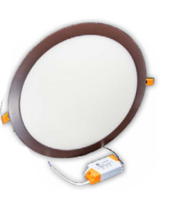 LAMPARA EMPOTRAR LED 3CCT CAFE OSCURO 8" 18W RPL18-3CCT-ORB