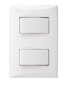 APAGADOR EAGLE DOBLE PLATA BLANCO 1004-W