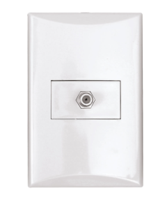 TOMA EAGLE TV COAXIAL PLATA BLANCO 1007-W