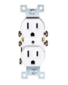 TOMA EAGLE DOBLE POLARIZADO BLANCO 270V 15A (SIN PLACA)