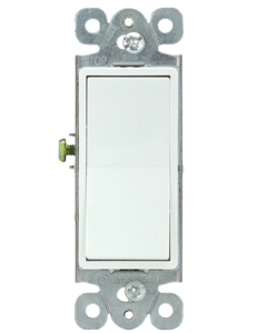 APAGADOR DECORATIVA SENCILLO BLANCO EAGLE 15A 120/277V  #6501-W