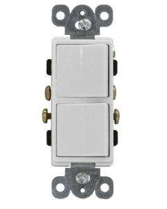 APAGADOR DECORATIVA DOBLE BLANCO UL EAGLE  #3282-W