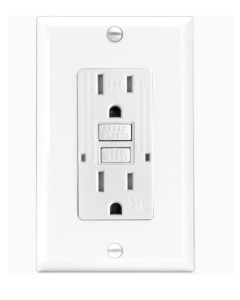 TOMA DECORATIVA DOBLE FALLA TIERRA BLANCO 15 AMP EAGLE #TST15-W