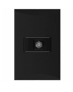 TOMA EAGLE TV COAXIAL PLATA NEGRO 1007-BK