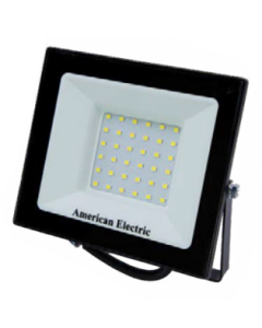 LAMPARA REFLECTOR SLIM LED AMERICAN-ELECTRIC 30W INTEMPERIE NEGRO #RL30N-D