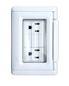 TOMA EAGLE DOBLE T & J BLANCO INTERPERIE IP55 IPW553