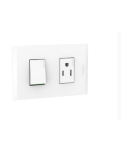 TOMA Y APAGADOR BTICINO NOBILE BLANCO #AF2231EB