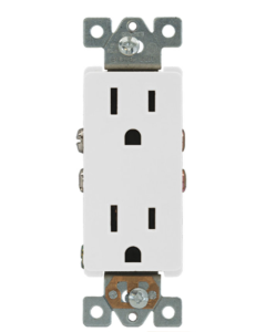 TOMA DECORATIVA DOBLE BLANCO TAMPER EAGLE #1107-W