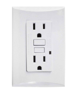 TOMA EAGLE DOBLE FALLA TIERRA PLATA BLANCO 15A 125V GF15-W 1018-W