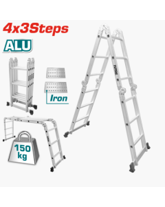 ESCALERA MULTIUSO ALUMINIO 12 PELD 3.70 MTS TOTAL THLAD04431