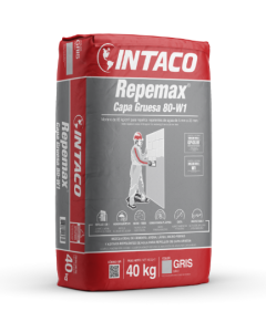 REPEMAX CAPA GRUESA 80-W1 40 KG INTACO #PT1241 HIDROFUGO PROYECTABLE