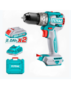 TALADRO INALAMBRICO TOTAL 20V 1/2 C/ ESTUCHE CON2 BAT UTDLI20602