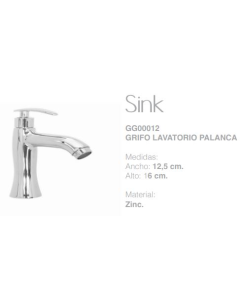 GRIFO LAVATORIO PALANCA SINK GG00012
