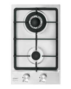 COCINA GAS EMPOTRABLE 2 QUEMADORES ACERO INOXIDABLE  FOSET #PAE-302GV