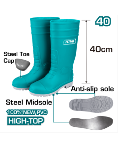 BOTA HULE VERDE PUNTA ACERO TOTAL #TSP302S1P