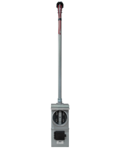 BASE MEDIDOR SENCILLA RILEZ ACOMETIDA AEREA NEMA3R C/ BREAKER 2X100 CONCABLE ALUMINIO BASE063