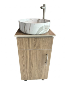 MUEBLE BAÑO ARKA WENGUE C/GRIFERIA Y DESAGUE 40X40X90 MB323