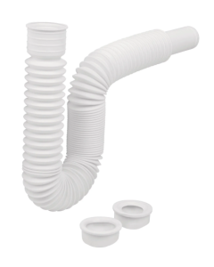 EXTENSION DESAGUE FLEXIBLE #2942 80 CM BLANCA UNIVERSAL 1 1/4 Y 1 1/2 GRIF