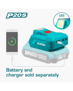 CARGADOR BATERIA LITIO TOTAL 20V TIPO USB 5V #TUCLI2022