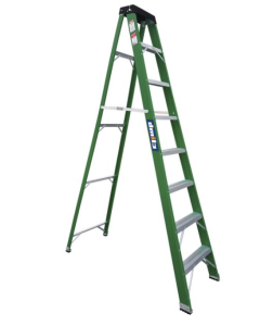 ESCALERA TIJERA F/ VIDRIO 2B CLIMB COMERCIAL VERDE 8 PELD (102 KG) #107549332 (2.40 MT)