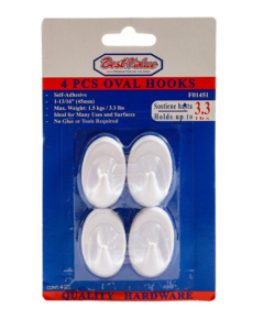 GANCHO ADHESIVO 4PS F01451