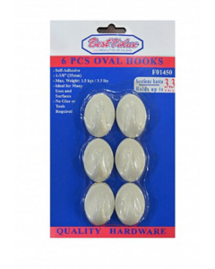GANCHO ADHESIVO 6PCS  F01450
