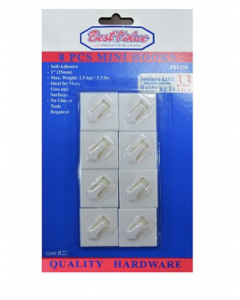 GANCHO ADHESIVO 8 PZS  F01458