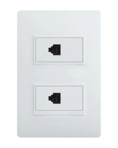 TOMA DOBLE LUZICA RJ45 CAT6 BLANCO PU1292 #14002377