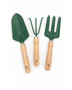 JUEGO JARDINERIA 3 PZS MANGO MADERA J13029 BEST VALUE