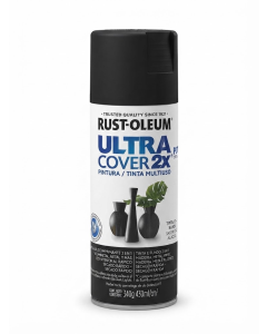 SPRAY RUST OLEUM PINT ULTRA COVER 2X NEGRO BRILLANTE 340 *0013042