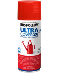 SPRAY RUST OLEUM PINT ULTRA COVER 2X ROJO MANZANA BRILL 340G *0013048