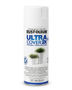 SPRAY RUST OLEUM PINT ULTRA COVER 2X MULTIUSO BLANCO MATE 340G *0013051