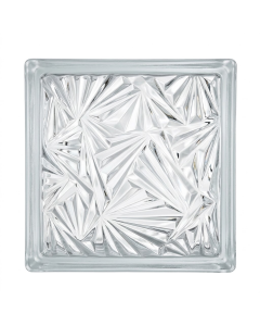 VIDRIO BLOCK ICE FLOWER JH010. (19 X 19 CMS)