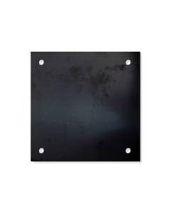 PLACA HIERRO NEGRO 3/16  25 CM X 25 CM CONPERFORACIONES