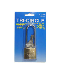 CANDADO TRICIRCLE ESPIGA LARGA L-264 38MM