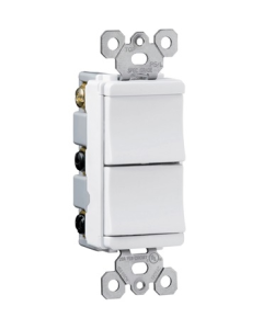 APAGADOR BTICINO RADIANT DOBLE 15A BLANCO RCD11W P&S