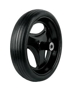 RUEDA CARRETILLO HULE SOLIDA 14"