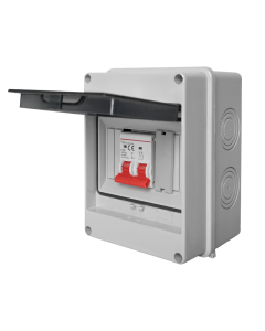 INTERRUPTOR TIPO BREAKER STECK 2 X 100 PARCHE INTERPERIE SM-03304 COMBO208